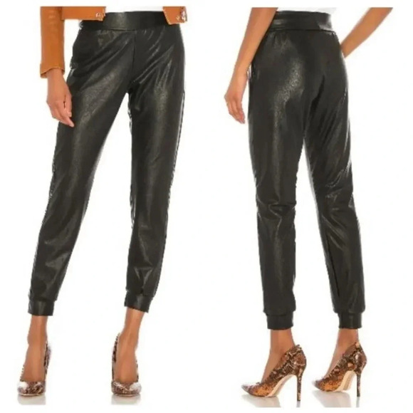 Commando Faux Leather Jogger in Black Size Large NWT New - Picture 1 of 15